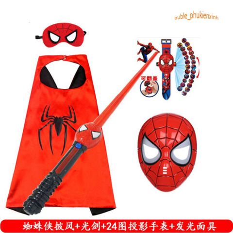 Bộ Trang Phục Hóa Trang Người Nhện Cho Bé - Áo Liền Quần Siêu Anh Hùng Kèm Mũ, Chất Liệu Satin Mềm Mại, Thích Hợp Halloween và Tiệc Hóa Trang