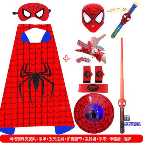 Bộ Trang Phục Hóa Trang Người Nhện Cho Bé - Áo Liền Quần Siêu Anh Hùng Kèm Mũ, Chất Liệu Satin Mềm Mại, Thích Hợp Halloween và Tiệc Hóa Trang