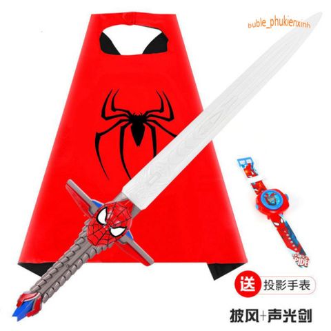 Bộ Đồ Hóa Trang Người Nhện Cho Bé Trai - Áo Choàng Siêu Anh Hùng Halloween - Quà Tặng Sinh Nhật Độc Đáo