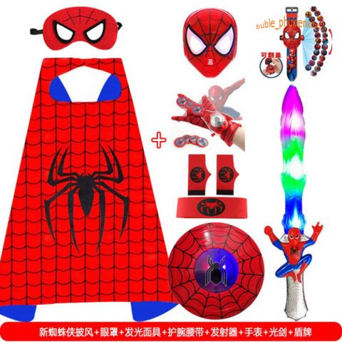 Bộ Đồ Hóa Trang Người Nhện Cho Bé Trai - Áo Choàng Siêu Anh Hùng Halloween - Quà Tặng Sinh Nhật Độc Đáo