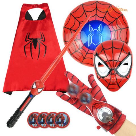 Bộ Đồ Hóa Trang Người Nhện Cho Bé Trai - Áo Choàng Siêu Anh Hùng Halloween - Quà Tặng Sinh Nhật Độc Đáo