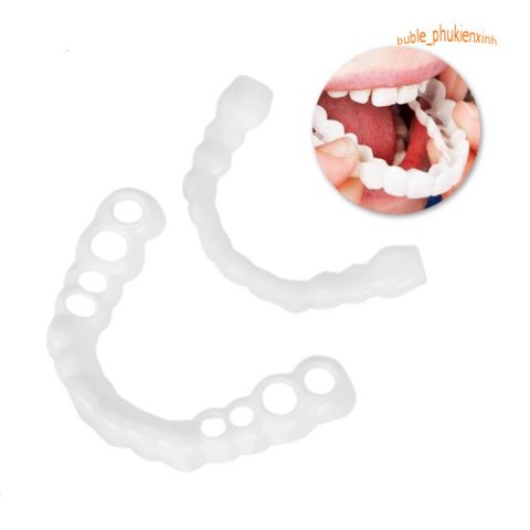 Hàm Răng Giả Silicone Cao Cấp - Nụ Cười Trắng Sáng, Đều Màu Cho Nam Nữ - Giải Pháp Thẩm Mỹ Tiện Lợi