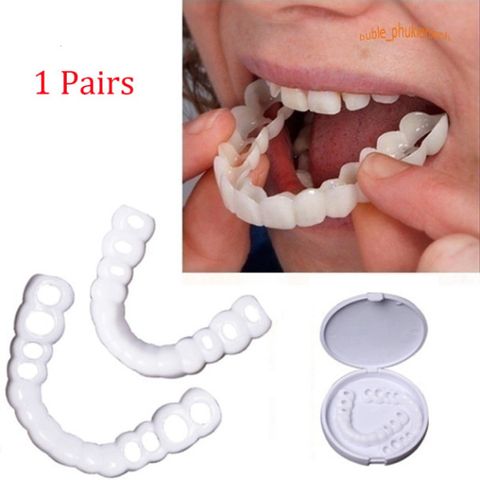 Hàm Răng Giả Silicone Cao Cấp - Nụ Cười Trắng Sáng, Đều Màu Cho Nam Nữ - Giải Pháp Thẩm Mỹ Tiện Lợi