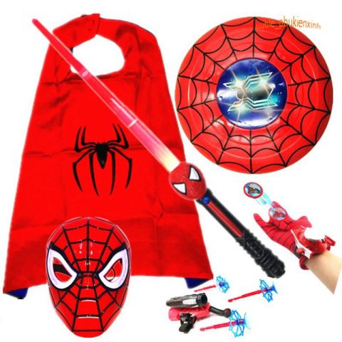 Bộ Trang Phục Siêu Nhân Nhện Cho Bé - Dài Tay Chất Thun Co Giãn, Thoải Mái - Hoá Trang Halloween Hoàn Hảo