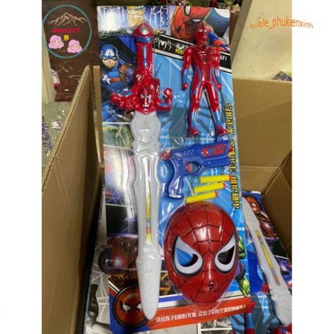 Bộ trang phục siêu nhân Spiderman cho bé trai, bé gái - áo choàng và mặt nạ hóa trang nhện độc đáo.