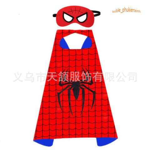Bộ Áo Choàng Cotton Spiderman Kèm Mặt Nạ Siêu Anh Hùng Cho Bé Trai và Bé Gái - Quà Sinh Nhật Tuyệt Vời Từ Marvel