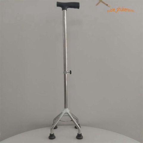 Gậy Batoong 4 Chân INOX Điều Chỉnh - Dụng Cụ Hỗ Trợ Đi Lại An Toàn cho Người Cao Tuổi và Người Khuyết Tật