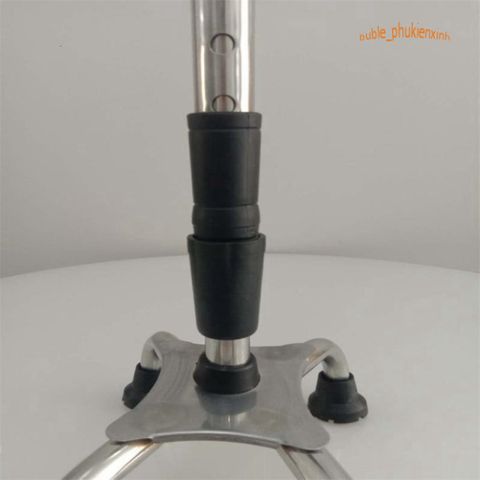 Gậy Batoong 4 Chân INOX Điều Chỉnh - Dụng Cụ Hỗ Trợ Đi Lại An Toàn cho Người Cao Tuổi và Người Khuyết Tật