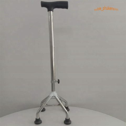 Gậy Batoong 4 Chân INOX Điều Chỉnh - Dụng Cụ Hỗ Trợ Đi Lại An Toàn cho Người Cao Tuổi và Người Khuyết Tật