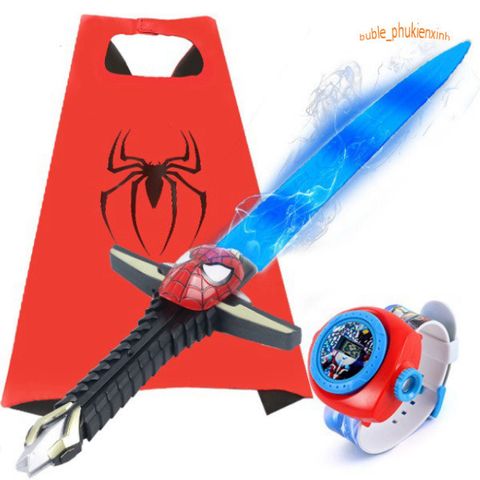 Bộ Trang Phục Hóa Trang Siêu Nhân Spider Man Cho Bé Trai - Áo Choàng, Găng Tay và Mặt Nạ Chất Liệu Cao Cấp, Quà Tặng Halloween Thú Vị