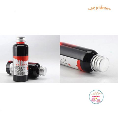 Chai Máu Nhân Tạo 30/60ml - Hóa Trang Ma Cà Rồng Màu Đỏ Tươi, Dùng Cho Tiệc Halloween, Trang Trí Kinh Dị, Không Độc Hại