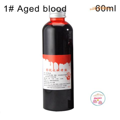 Chai Máu Nhân Tạo 30/60ml - Hóa Trang Ma Cà Rồng Màu Đỏ Tươi, Dùng Cho Tiệc Halloween, Trang Trí Kinh Dị, Không Độc Hại