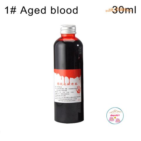 Chai Máu Nhân Tạo 30/60ml - Hóa Trang Ma Cà Rồng Màu Đỏ Tươi, Dùng Cho Tiệc Halloween, Trang Trí Kinh Dị, Không Độc Hại