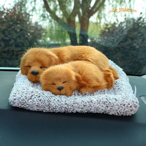 Thú Nhồi Bông Chó Shiba Mẹ Con - Lõi Than Hoạt Tính Khử Mùi Không Khí Ô Tô Dễ Thương, Trang Trí Xe Hơi Sáng Tạo