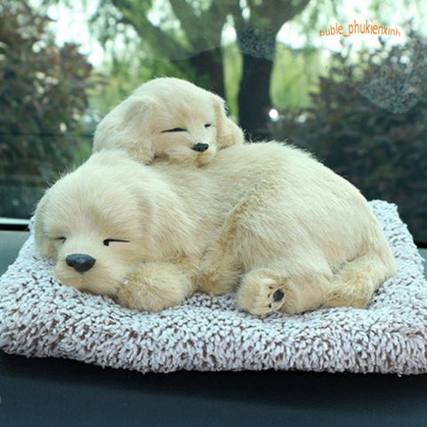 Thú Nhồi Bông Chó Shiba Mẹ Con - Lõi Than Hoạt Tính Khử Mùi Không Khí Ô Tô Dễ Thương, Trang Trí Xe Hơi Sáng Tạo