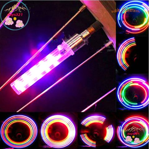 Đèn LED Lốp 5 Bóng Nháy 7 Màu - Phụ Kiện Đèn Trang Trí An Toàn Cho Xe Đạp, Xe Máy, Ô Tô - Tự Động Sáng Khi Chạy