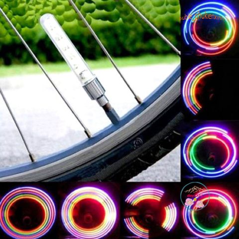 Đèn LED Lốp 5 Bóng Nháy 7 Màu - Phụ Kiện Đèn Trang Trí An Toàn Cho Xe Đạp, Xe Máy, Ô Tô - Tự Động Sáng Khi Chạy