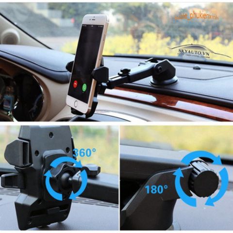 Giá Đỡ Điện Thoại Xoay 360 Độ Long Neck - Phụ Kiện Ô Tô Sang Trọng, Chất Liệu Bền Bỉ, Tương Thích Với Mọi Dòng Điện Thoại.