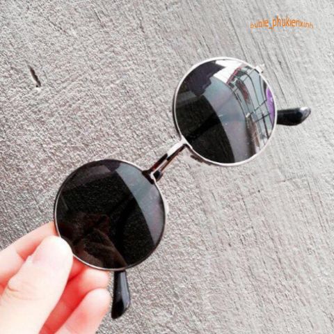 Kính Mát Thời Trang Unisex Phong Cách Nghệ Thuật, Gọng Giả Cận Đen Nổi Bật, Bảo Vệ Mắt UV400 - Kính Nobita