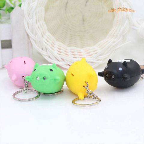 Móc Khóa Heo Có Cánh Thiên Thần Phát Sáng LED - Âm Thanh Vui Nhộn và Đèn Đẹp - Phụ Kiện Thời Trang Độc Đáo