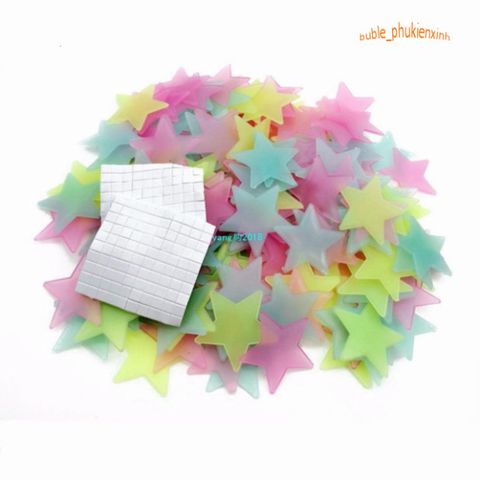 Combo 10 Gói Ngôi Sao Dán Tường Phát Sáng 3cm - Trang Trí Nội Thất Dạ Quang, Decal Thú Vị Cho Phòng Ngủ Trẻ Em