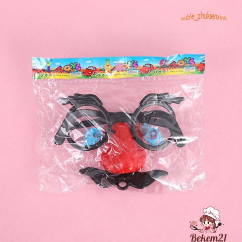 Bộ Hóa Trang Chú Hề Vui Nhộn - Kính Râm, Mũi và Râu Giả Thú Vị Dành Cho Tiệc Tùng và Halloween