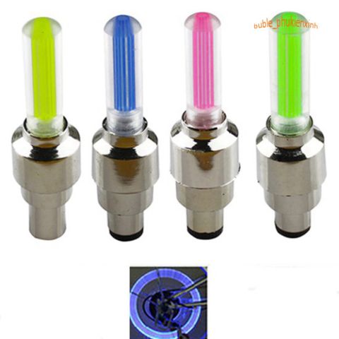 Đèn LED Gắn Van Lốp Xe Máy/Xe Đạp - Phát Sáng 4 Màu Sắc Đẹp, Tăng Cường An Toàn & Thời Trang Cho Phương Tiện Di Chuyển
