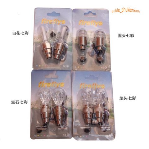 Đèn LED Gắn Van Lốp Xe Máy/Xe Đạp - Phát Sáng 4 Màu Sắc Đẹp, Tăng Cường An Toàn & Thời Trang Cho Phương Tiện Di Chuyển