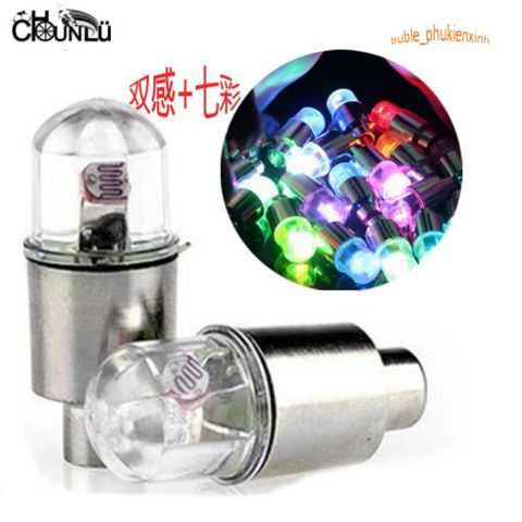 Đèn LED Gắn Van Lốp Xe Máy/Xe Đạp - Phát Sáng 4 Màu Sắc Đẹp, Tăng Cường An Toàn & Thời Trang Cho Phương Tiện Di Chuyển