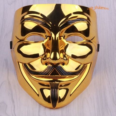 Mặt Nạ Hacker Vàng Bóng Anonymouse - Phụ Kiện Hóa Trang Độc Đáo Cho Halloween & Tiệc Tùng, Hàng Nhập Khẩu Chất Lượng Cao
