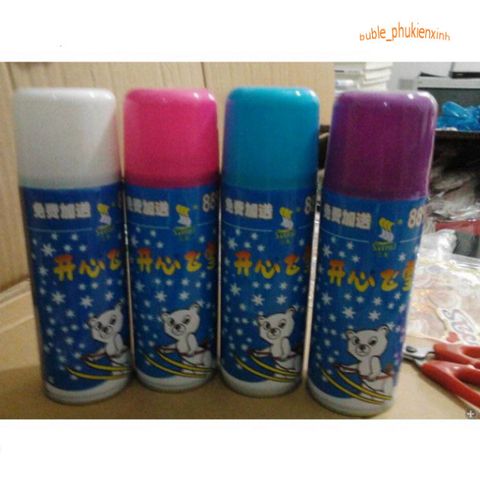 Bình Xịt Tuyết Giáng Sinh 250ml - Phụ Kiện Trang Trí Tiệc Lễ Hội Vui Tươi, Tạo Hiệu Ứng Tuyết Đặc Biệt Cho Các Sự Kiện