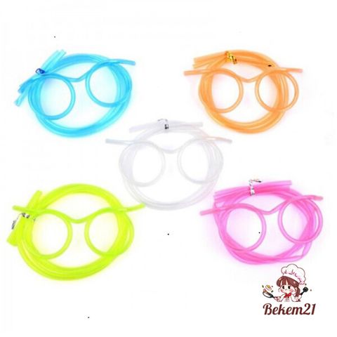 Ống Hút Kính Mắt Vui Nhộn - Ống Hút PET Bền Đẹp, Chuyên Dụng Trang Trí Tiệc Tùng, Lựa Chọn Nhiều Màu Sắc