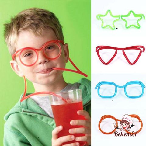 Ống Hút Kính Mắt Vui Nhộn - Ống Hút PET Bền Đẹp, Chuyên Dụng Trang Trí Tiệc Tùng, Lựa Chọn Nhiều Màu Sắc