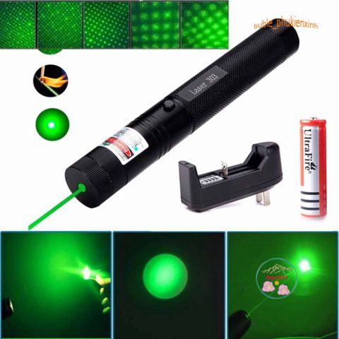 Đèn Pin Laser 303 Cao Cấp Kèm Pin Sạc 5.000mW - Đèn Chiếu Sáng Đa Chế Độ Thích Hợp Dùng Giảng Dạy, Du Lịch, Nghệ Thuật