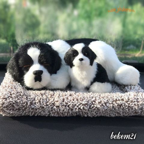 Gấu Nhồi Bông Khử Mùi Lõi Than Hoạt Tính - Phụ Kiện Trang Trí Xe Ô Tô Đáng Yêu Giúp Lọc Không Khí, Thú Cưng Cún Đốm Dễ Thương