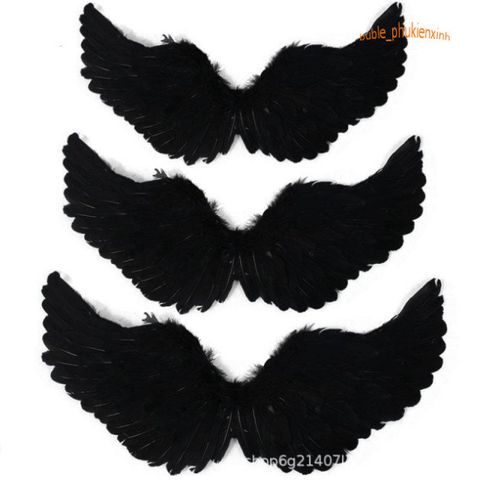 Cánh Ác Quỷ Đen Cosplay Kết Hợp Cánh Thiên Thần Trắng - Phụ Kiện Hóa Trang Độc Đáo Cho Tiệc Tùng và Lễ Hội