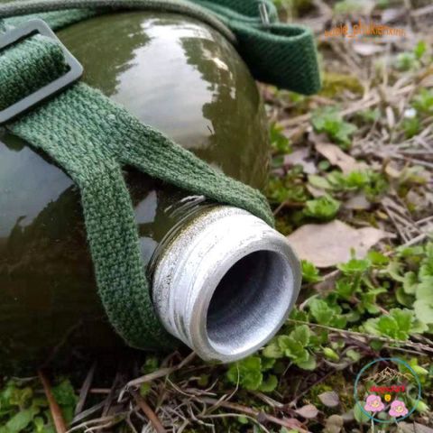 Bình Tông 3 Lít Kiểu Cổ Điển - Dụng Cụ Đựng Nước, Rượu Chống Gỉ, Phong Cách Lính Kháng Chiến, Thích Hợp Đi Dã Ngoại, Camping