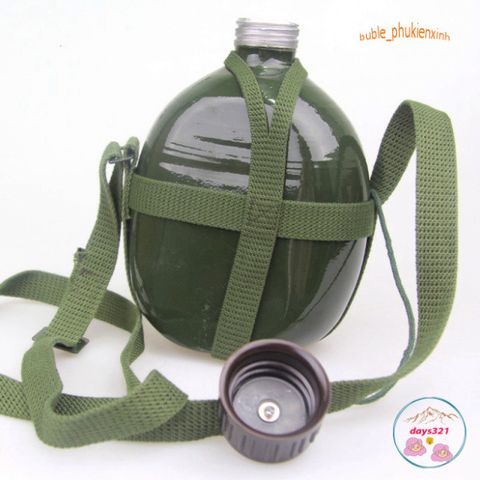 Bình Tông 3 Lít Kiểu Cổ Điển - Dụng Cụ Đựng Nước, Rượu Chống Gỉ, Phong Cách Lính Kháng Chiến, Thích Hợp Đi Dã Ngoại, Camping