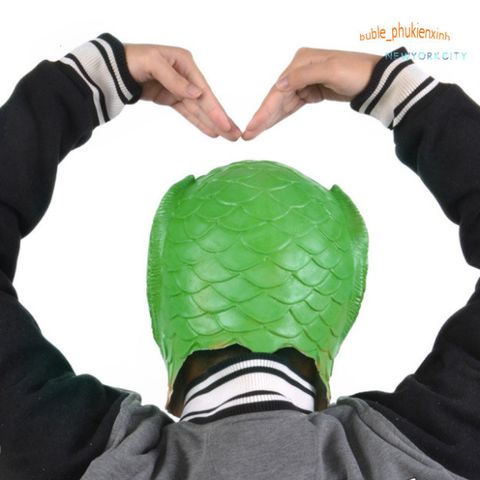 Mặt Nạ Hóa Trang Silicone Hình Cá Cho Người Lớn - Tấm Che Mặt Độc Đáo, Sắc Nét Vui Tươi Thích Hợp Cho Tiệc Tùng Halloween, Giáng Sinh