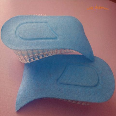 Bộ 2 Miếng Lót Giày Silicon Tăng Chiều Cao 3.5-4cm Đen - Phụ Kiện Thời Trang Cho Nam Nữ, Thoải Mái Và Khử Mùi Hôi Chân