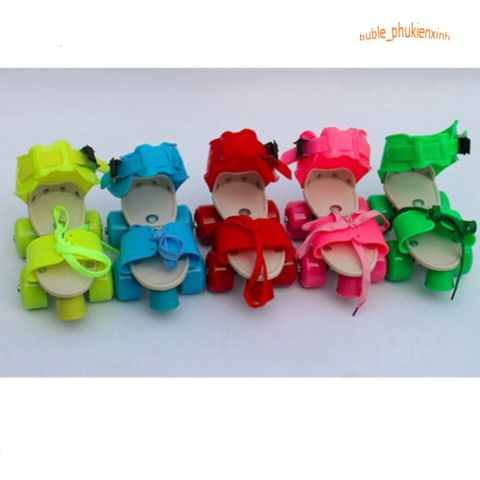 Dép Trượt Patin Trẻ Em 4 Bánh - Giày Sandal An Toàn Dễ Đi Cho Bé, Thiết Kế Đáng Yêu, Nhiều Màu Sắc Tươi Vui