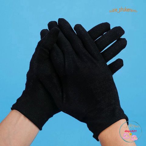 Găng Tay Polyester Màu Đen - Phụ Kiện Thời Trang Để Bảo Vệ Tay Cho Nghi Lễ và Trưng Bày Sản Phẩm, Thích Hợp Cho DIY