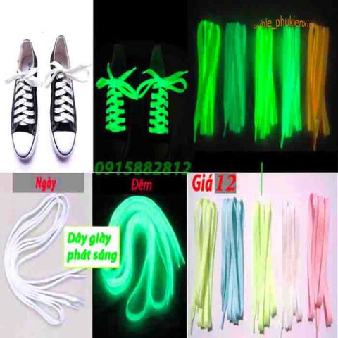 Dây Giày Phát Sáng Dạ Quang Unisex - Phong Cách Thời Trang Năng Động, Tỏa Sáng Trong Đêm, Kích Thước 60cm, Thể Thao & Dạo Phố