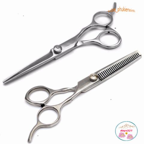 Bộ 2 Kéo Cắt Tỉa Tóc Chuyên Nghiệp Không Gỉ - Dụng Cụ Làm Tóc Tại Nhà và Salon, Hàng Chất Lượng Cao