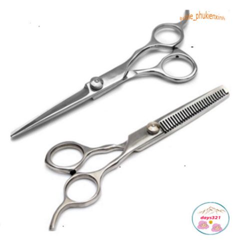 Bộ 2 Kéo Cắt Tỉa Tóc Chuyên Nghiệp Không Gỉ - Dụng Cụ Làm Tóc Tại Nhà và Salon, Hàng Chất Lượng Cao