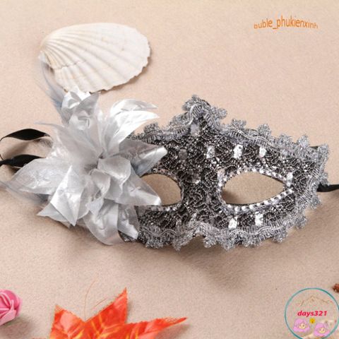 Mặt Nạ Mắt WMES15H Phối Lông Vũ - Đạo Cụ Hóa Trang Cho Halloween, Tiệc Cưới, Thời Trang Độc Đáo, Phụ Kiện Nổi Bật