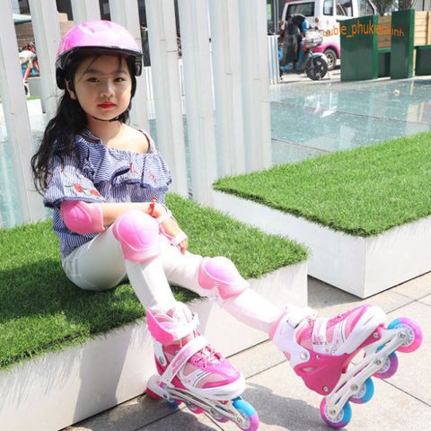 Giày Trượt Patin QF Phát Sáng Cho Trẻ Em và Người Lớn - Thể Thao Cao Cấp, Tặng Bộ Bảo Hộ và 2 Thanh Cờ Lê Tháo Lốp!