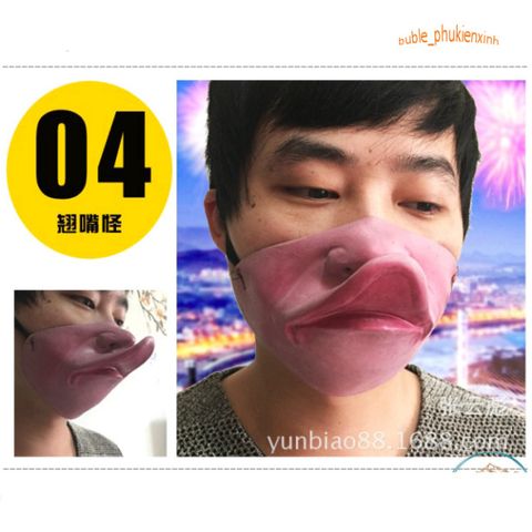Khẩu Trang 3D Hình Mặt Cười Biểu Cảm Troll - Phong Cách Độc Đáo, Bảo Vệ Sức Khỏe, Thời Trang Ngộ Nghĩnh Cho Bạn Trẻ