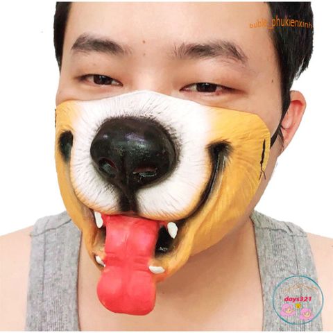 Khẩu Trang 3D Hình Mặt Cười Biểu Cảm Troll - Phong Cách Độc Đáo, Bảo Vệ Sức Khỏe, Thời Trang Ngộ Nghĩnh Cho Bạn Trẻ