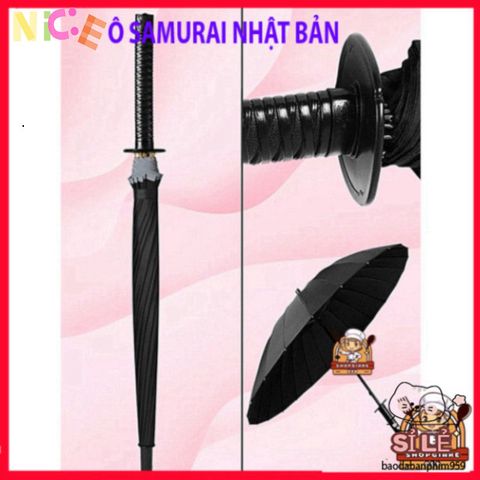 Ô Dù Samurai Nhật Bản Cán Dài - Phong Cách Sang Trọng Cho Nam Nữ, Thiết Kế Độc Đáo Và Tiện Lợi, Thích Hợp Mọi Dịp